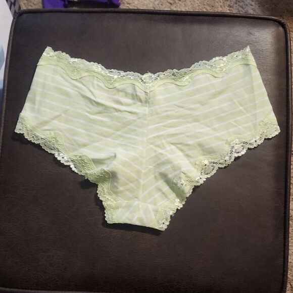 lime green Juniors' Saint Eve Lace  hipster panty Size Small - Picture 5 of 5